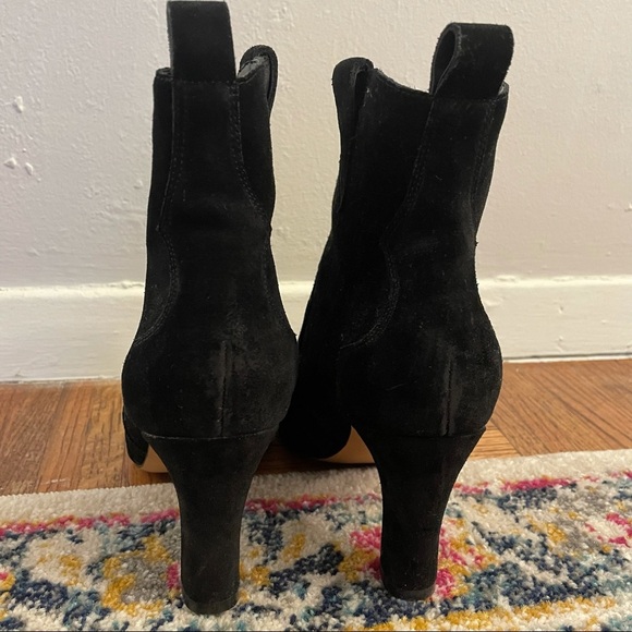 Rebecca Minkoff Black Suede Heeled Boots 7M - Picture 11 of 12
